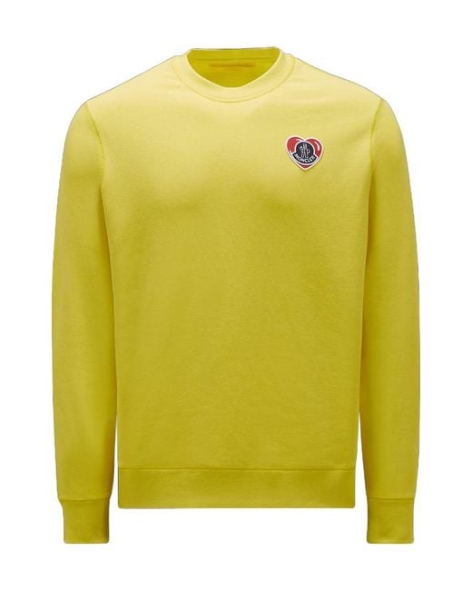 Moncler Yellow Logo Sweatshirt for men