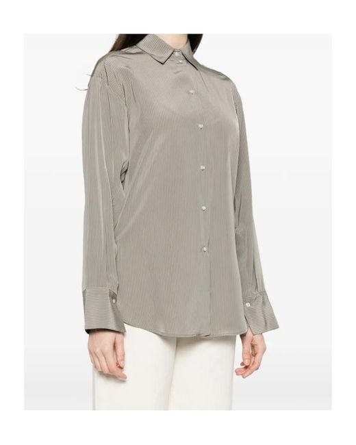 Rohe Gray Rhe Long Sleeve Striped Shirt
