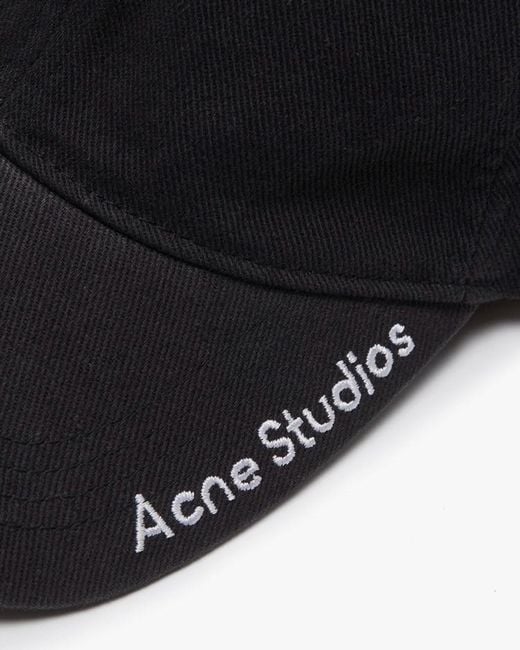 Acne Gray Logo Embroidered Curved Peak Cap for men