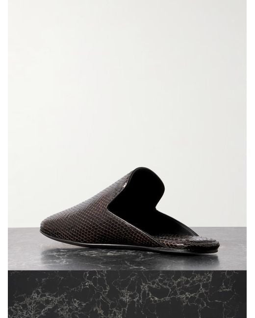 Dries Van Noten Black Round-Toe Mules