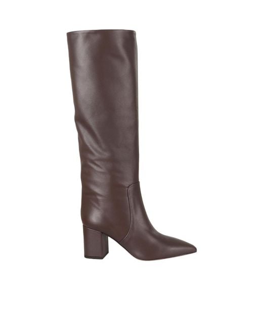 Paris Texas Brown Pointed-Toe Tall Boots
