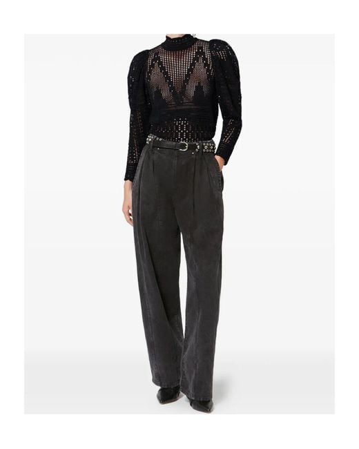 Isabel Marant Blue Dahara Openwork Jumper