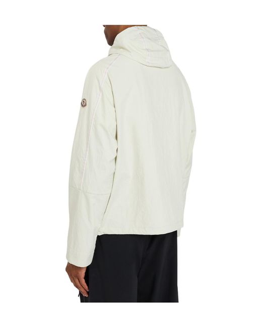 Moncler White Hooded Shell Jacket for men