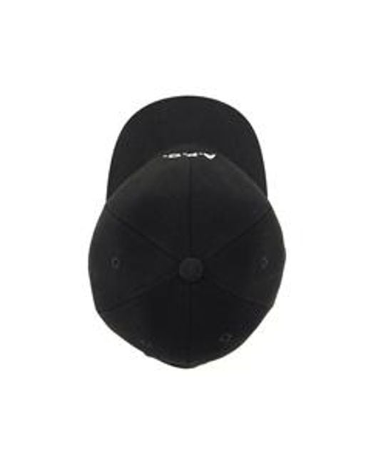 A.P.C. Black Logo Embroidered Baseball Cap for men