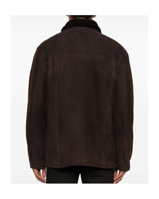 Tagliatore Black Lamb Shearling Jacket for men