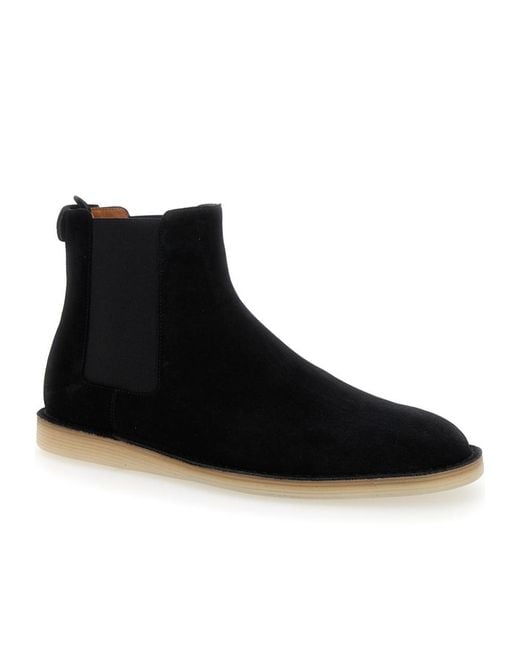 Dolce & Gabbana Black Pull-On Ankle Boots With Dg Logo for men
