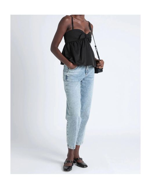 MAX&Co. Black Deep V Neck Strap