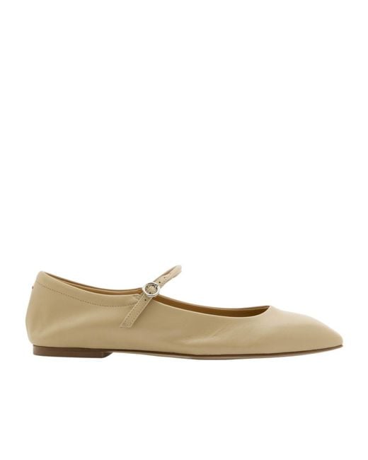 Aeyde Natural Uma Leather Ballet Flats