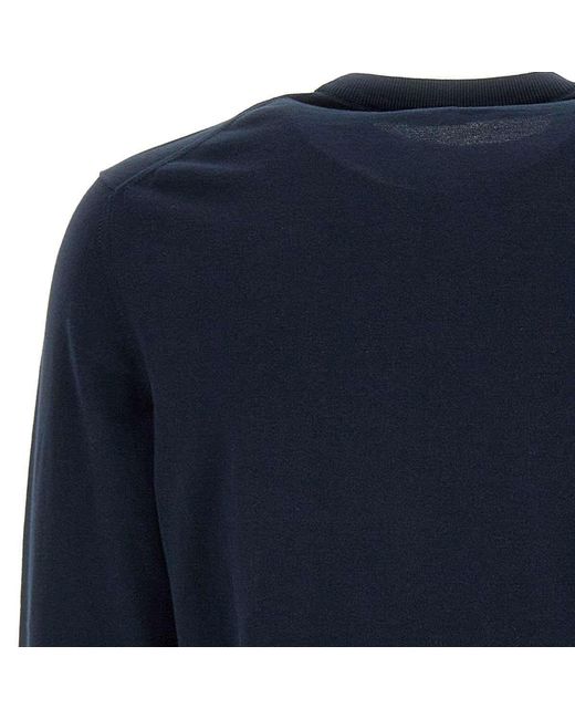 Eleventy Blue Long-Sleeve Knitted Jumper for men
