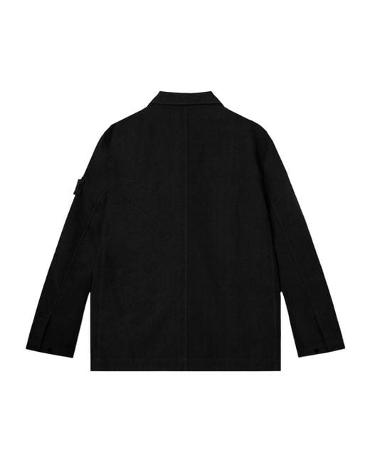 Stone Island Black Coach Jacket With Anti-Drop for men