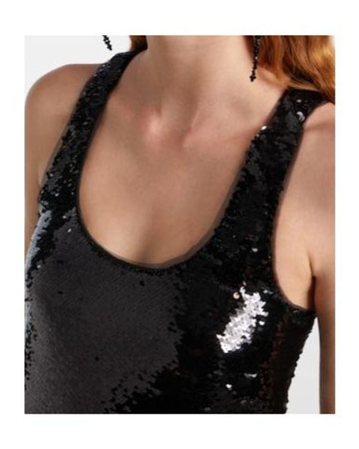 Simone Rocha Black Sequined Cocktail Dress