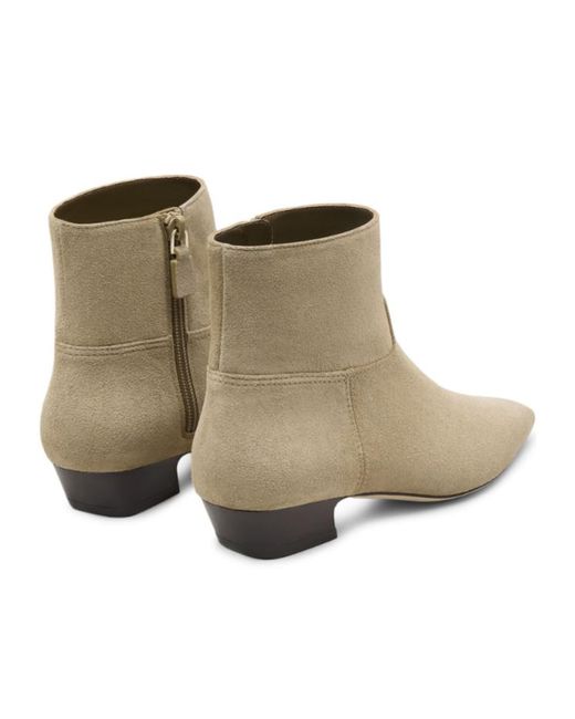 Stuart Weitzman Natural Stassi Zip Bootie