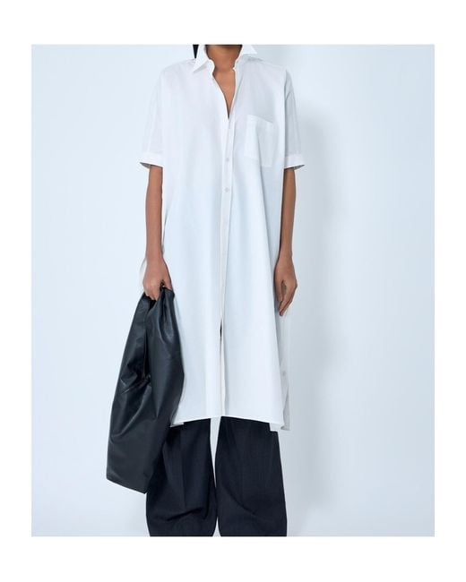 MM6 by Maison Margiela Blue Side Slits Midi Dress