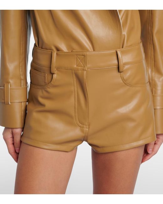 Norma Kamali Natural Pu Shorts