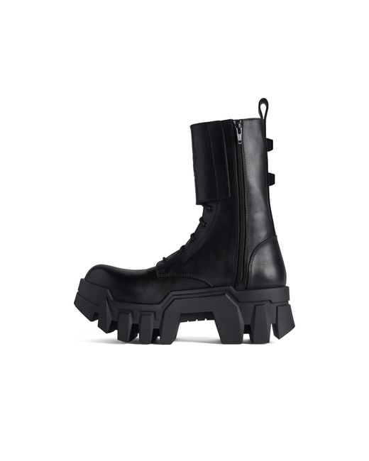 Balenciaga Black Bullskin Bulldozer Combat Boots 80