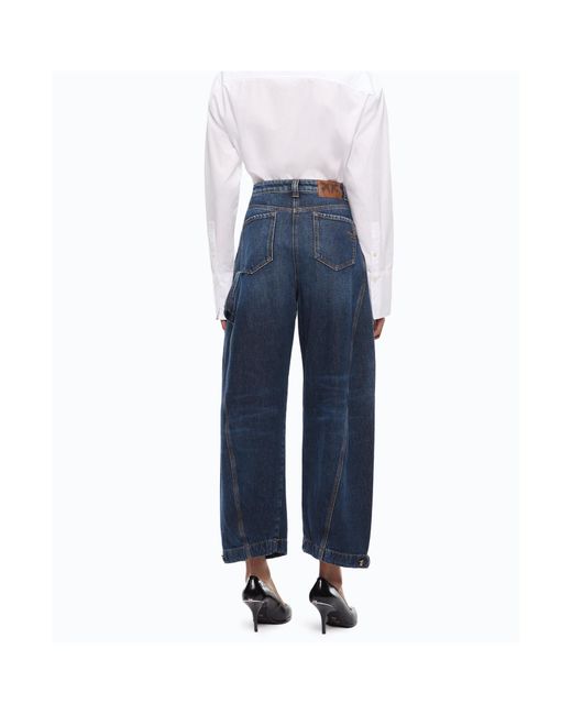 Pinko Blue Straight-Fit Jeans With Workwear Loop