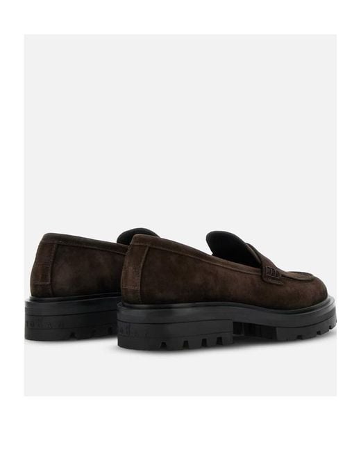 Hogan Black H673 Slip-On Loafers for men