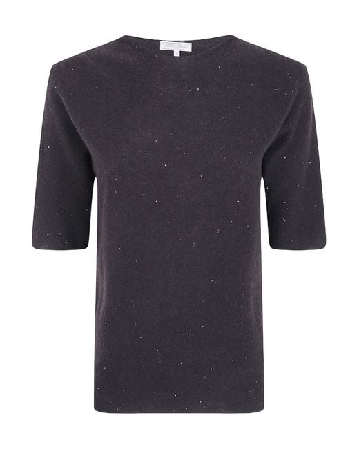 Antonelli Blue Fiemme Short Sleeve Sweater