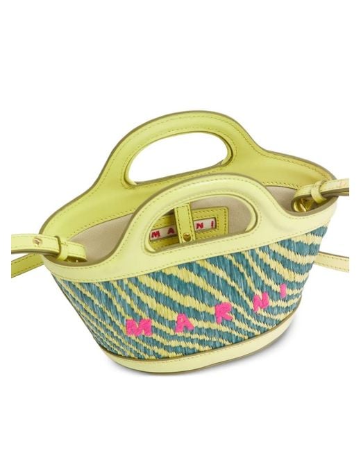 Marni Green Tropicalia Top Handle Micro Bag
