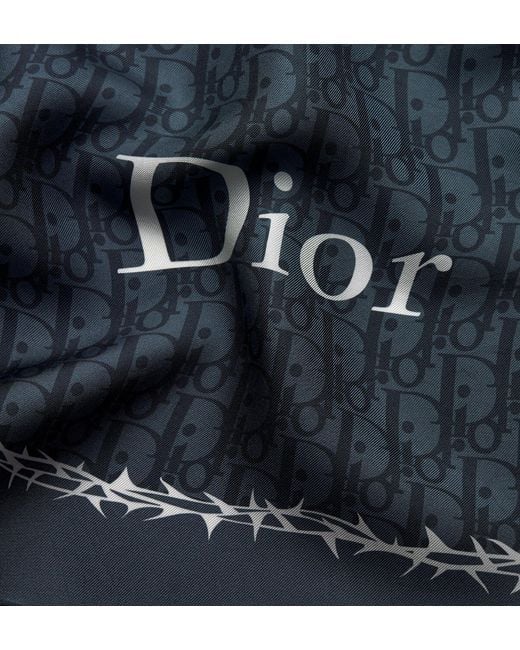 Dior Blue Carre 70 Square Scarf