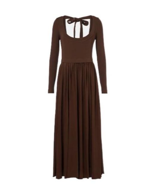 Polo Ralph Lauren Brown Knitted Maxi Dress