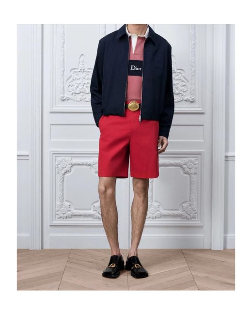 Dior Red Iviera Chino Shorts for men