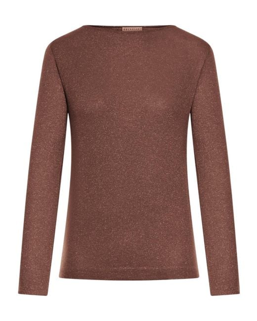 Brunello Cucinelli Brown Long-Sleeved Knitwear