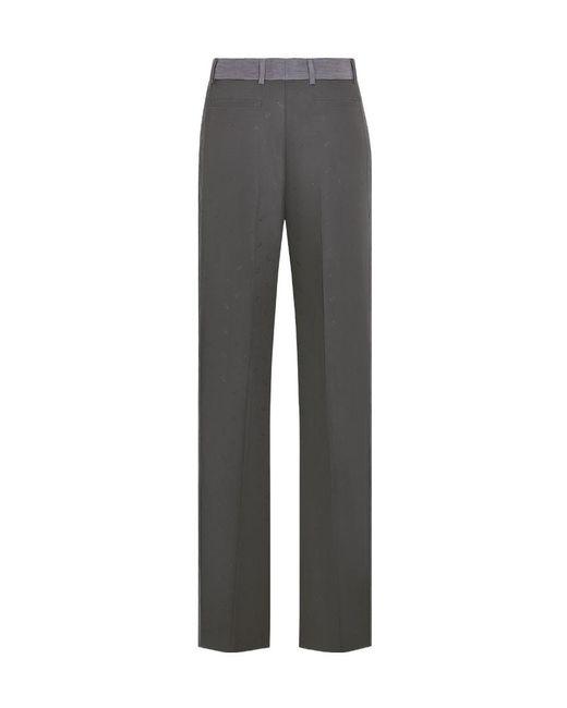 Dior Gray Homme Button Detailed Straight Leg Pants for men