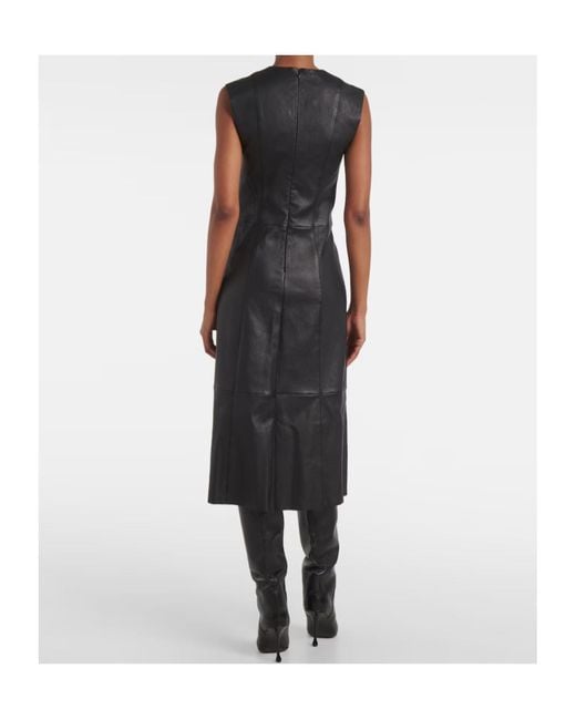 Joseph Black V-Neck Midi Dress