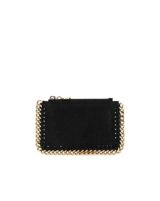 Stella McCartney Black Falabella Zipped Cardholder
