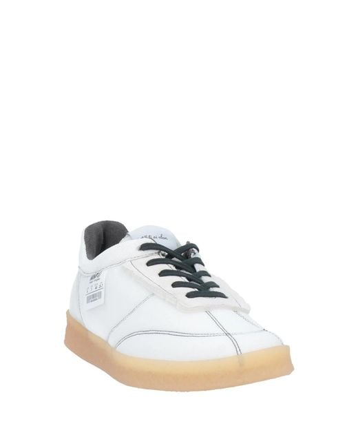 MM6 by Maison Margiela White Two-Tone Casual Shoes