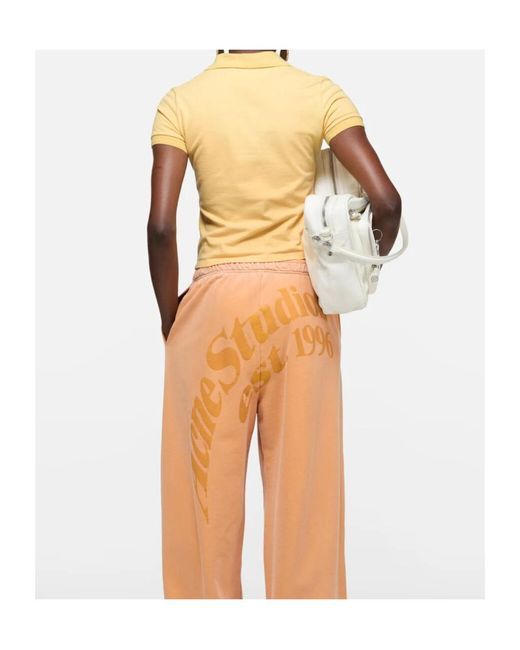 Acne Yellow Sprayed Polo T-Shirt