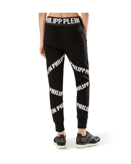 Philipp Plein Black Logo Details Sweatpants