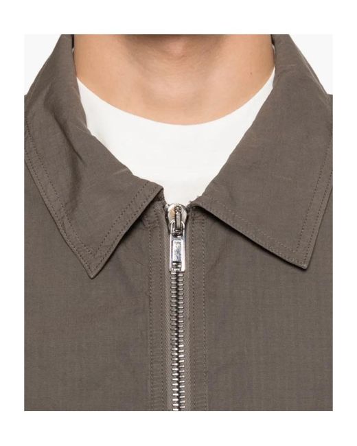Rick Owens Brown Zip-Up Long Sleeved Jacket for men