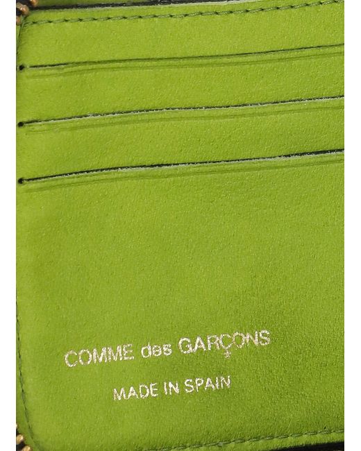 Comme des Garçons Green Zipper Wallet for men