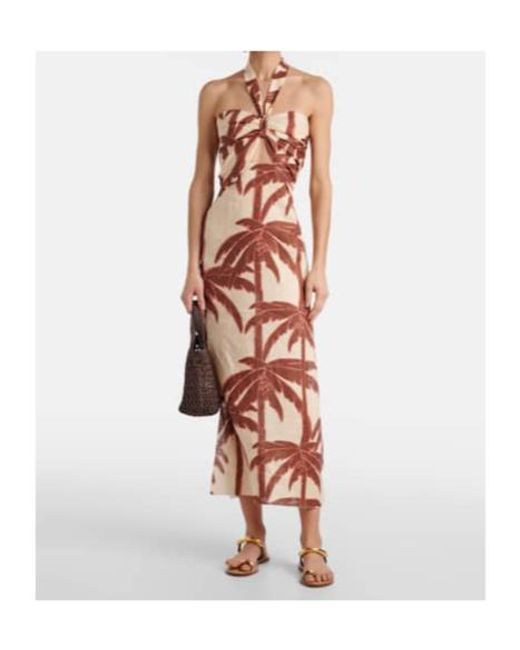 Johanna Ortiz White Water Adventure Printed Linen Maxi Dress