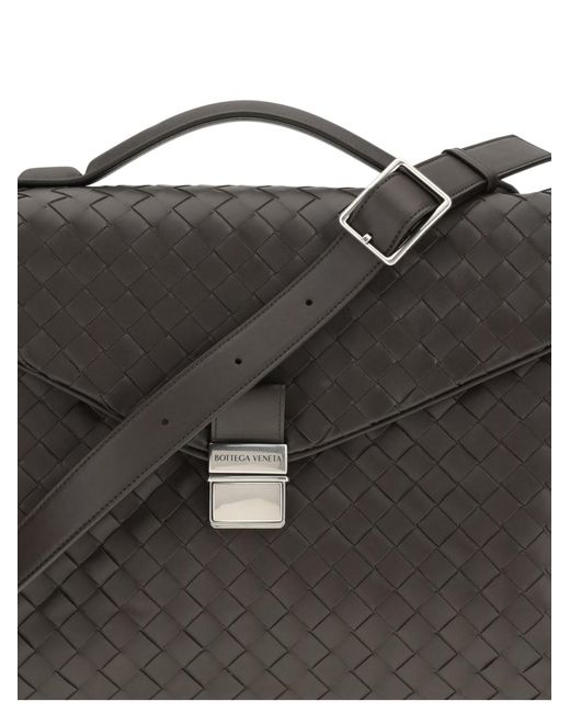 Bottega Veneta Black Archivist Briefcase for men