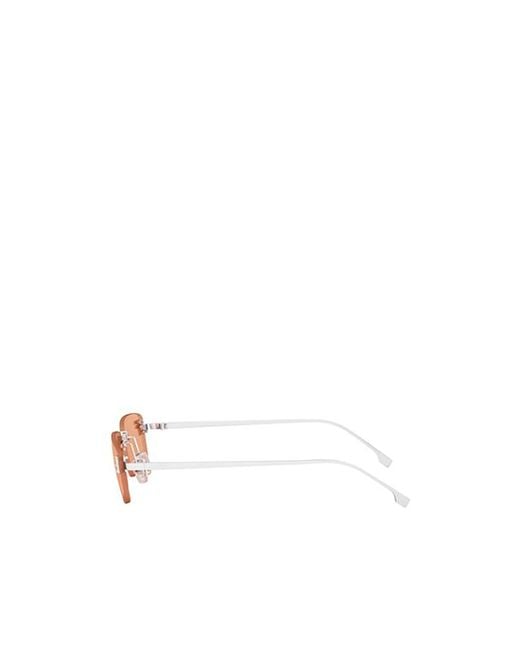 Fendi Pink Eyewear Rectangle-Frame Sunglasses