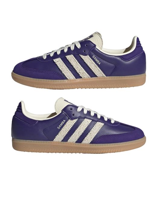 Adidas Originals Blue Samba Og Low-Top Sneakers