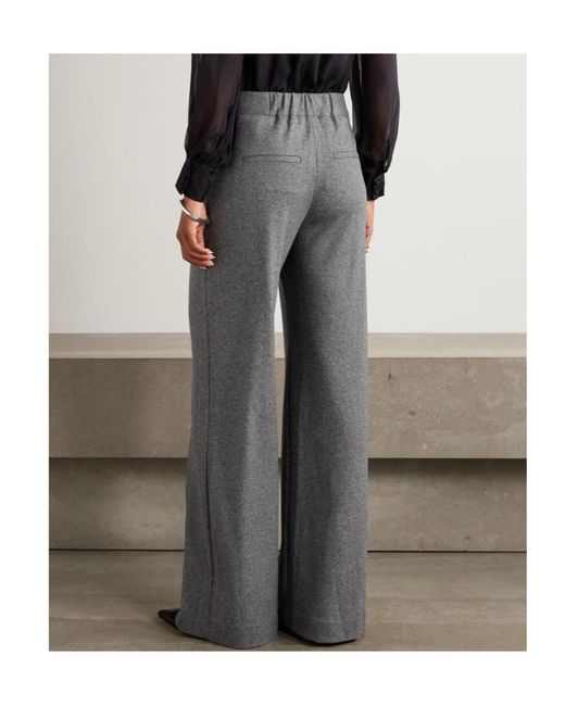 Veronica Beard Gray Straight-Leg Casual Pants
