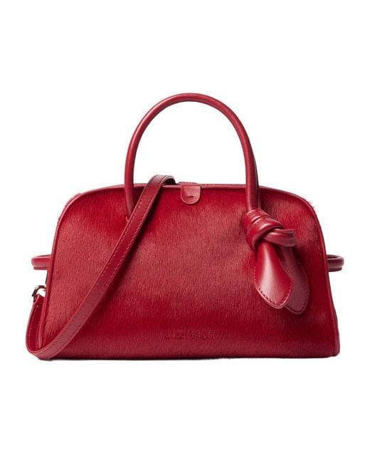 Jacquemus Red Small Turismo Bowling Bag