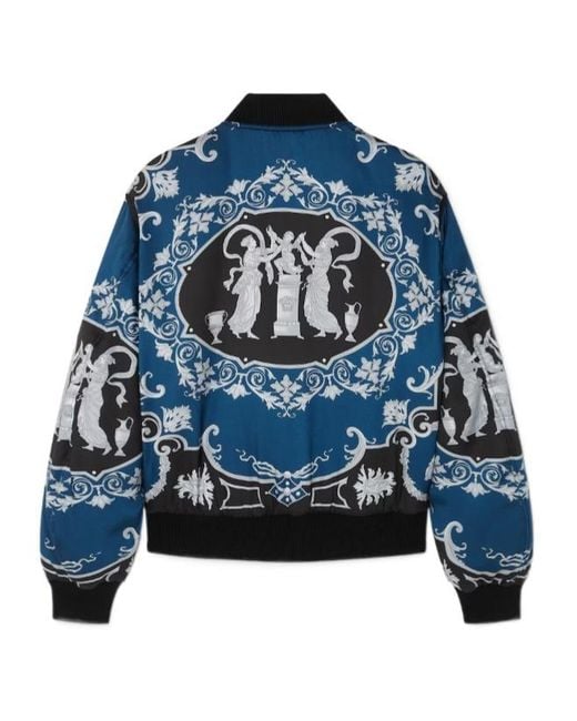 Versace Blue Reversible Blouson Jacket for men
