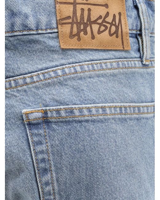 Stussy Blue Denim Trousers With Belt Loops for men