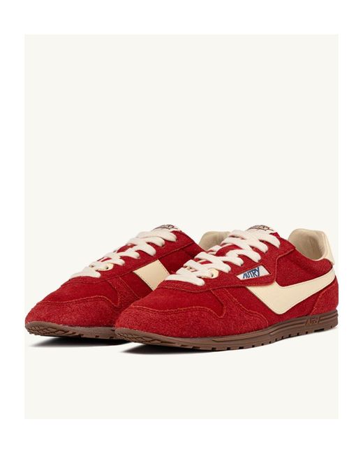 Autry Red Windspin Lace-Up Sneakers for men