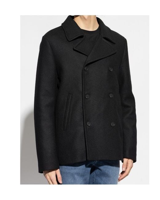 DIESEL Black Long Sleeve Double-Breasted Jacket for men