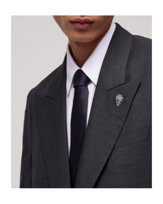 Gucci Blue Gg Jacquard Tie for men