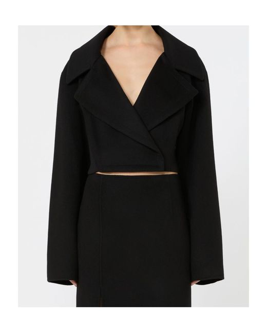 Sportmax Black Long-Sleeved Cropped Jacket