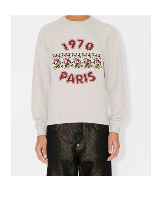 KENZO White Wild Tiger' Embroidered Sweatshirt