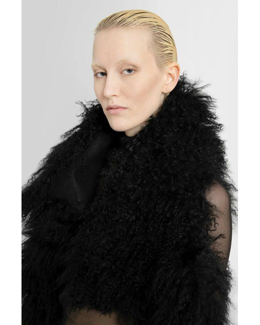 Ann Demeulemeester Black Bereta Shearling Waistcoat