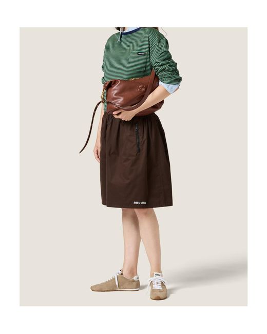 Miu Miu Brown Spirit Nappa Leather Bag